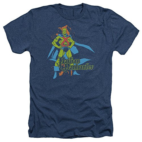 Trevco Dc-Martian Manhunter - Adult Heather Tee - Navy44 Small