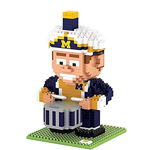 FOCO NCAA Michigan Wolverines Brxlz 3D Blocks Set - College Bandbrxlz 3D Blocks Set - College Band Drummer One Size