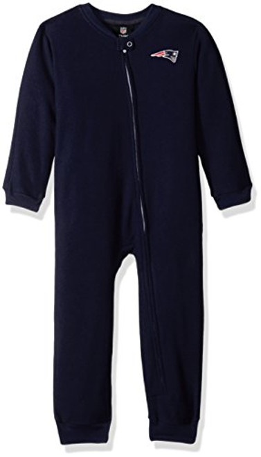NFL Toddler Color Block Blanket Sleeper-Dark Navy-2T New England Patriots