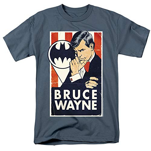 DC Comics Bruce Wayne for President - Batman Adult T-Shirt X-Large Blue