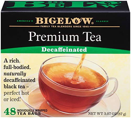 Bigelow 48 Count Premium Decaffeinated Blend Black Tea Case of 6 Total 288 Tea Bags Contains Individually Wrapped Tea Bags Decaf Tea
