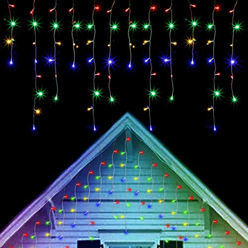 Twinkle Star 360 LED Icicle Christmas Lights Outdoor Dripping Icicle Lights 29_5ft 8 Modes Curtain Fairy Lights with 60 Drops Indoor Xmas Holiday Wedding Party Decorations Multicolor Twinkle Star 360 LED Icicle Christmas Lights Outdoor Dripping Icicle Lights 29_5ft 8 Modes Curtain Fairy Lights with 60 Drops Indoor Xmas Holiday Wedding Party Decorations Multicolor