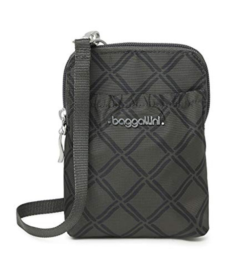 Baggallini Womens RFID Bryant Pouch Charcoal Link