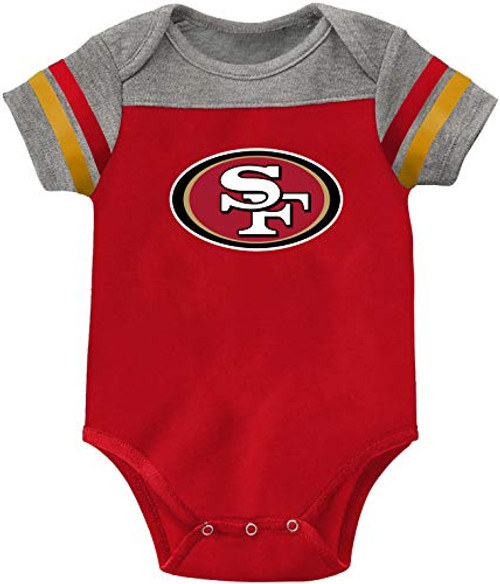 Outerstuff NFL Newborn Infants Primary Logo Football Creeper Bodysuit Onsie San Francisco 49ers Red 69 Months Outerstuff NFL Newborn Infants Primary Logo Football Creeper Bodysuit Onsie San Francisco 49ers Red 69 Months