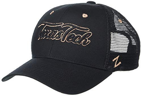 NCAA Texas Tech Red Raiders Womens Raleigh Trucker Hat Black Adjustable