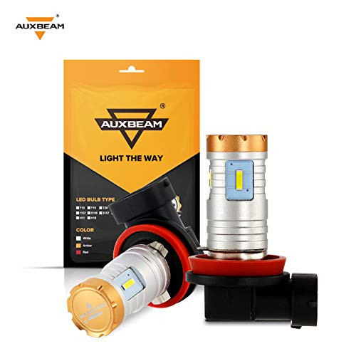 Auxbeam H11 H8 H9 LED Fog Light Bulbs 6500K 2400 Lumens 20W H11 LED Bulb 1860 SMD Chips 12V LED H11 Bulb High Power Xenon White Set of 2