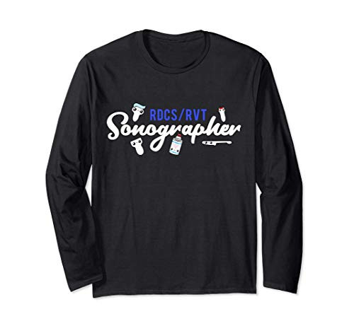 Ultrasound Tech Sonographer Radiology RDCS RVT Sonography 2 Long Sleeve T-Shirt