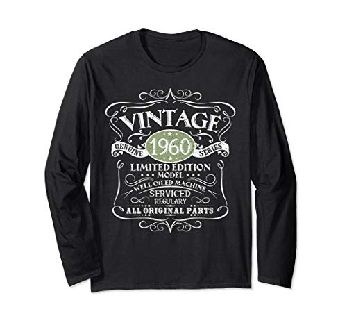 Vintage 1960 60th Birthday All Original Parts Gift Long Sleeve T-Shirt
