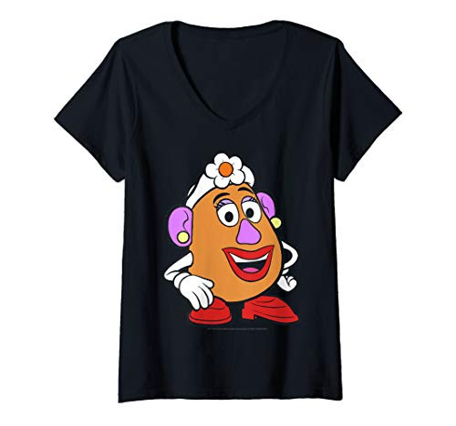 Womens Disney Pixar Toy Story Mrs_ Potato Head Big Portrait V-Neck T-Shirt