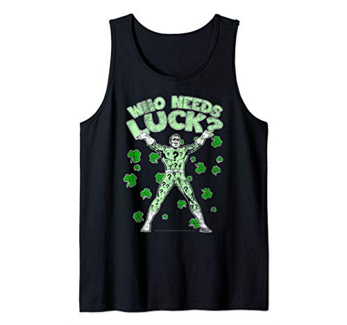 DC Comics The Riddler Who Needs Luck Tank Top DC Comics The Riddler Who Needs Luck Tank Top