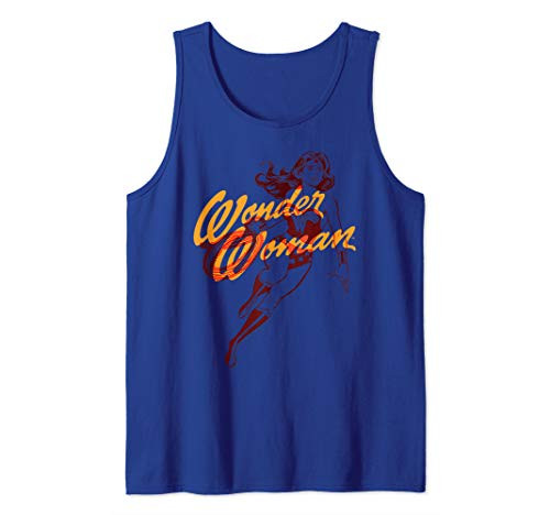 DC Comics Wonder Woman Retro Style Portrait Tank Top DC Comics Wonder Woman Retro Style Portrait Tank Top