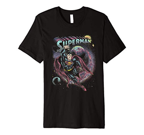 DC Comics Superman In Space Portrait Premium T-Shirt