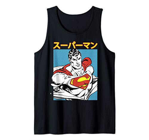 DC Comics Superman Kanji Comic Portrait Tank Top