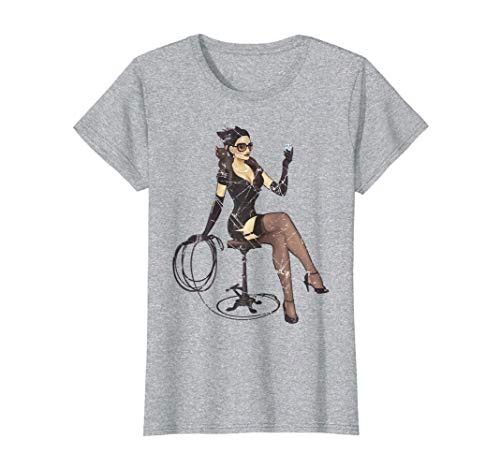 Womens US DC Bombshells Catwoman Heather T-Shirt