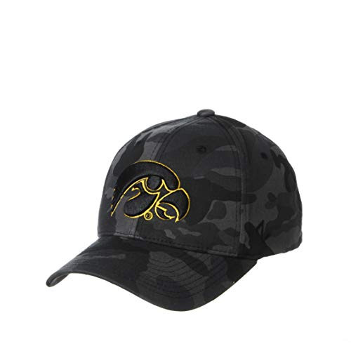NCAA Iowa Hawkeyes Mens Waco Adjustable Hat Black Camo Adjustable NCAA Iowa Hawkeyes Mens Waco Adjustable Hat Black Camo Adjustable