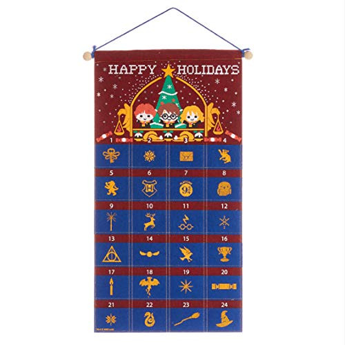 Paladone Harry Potter Fabric Advent Calendar with Harry Potter Toy Christmas Countdown