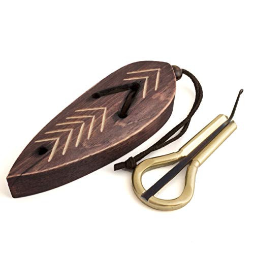 Jews Harp Big vargan by Pavel Potkin withDark Leaf wooden case