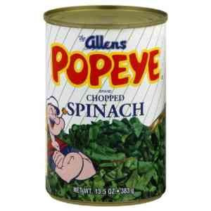 Allens Popeye Chopped Spinach 13_5oz Can Pack of 6