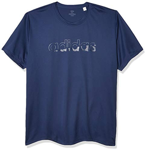 adidas Mens Designed 2 Move Branded Tee Tech IndigoTech Indigo Medium