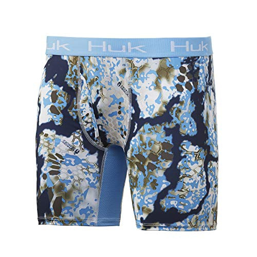 Huk Mens Kryptek Boxer  Dry Fit Boxers With Anti-Microbial Treatment Kryptek Obskura Signa 2X-Large