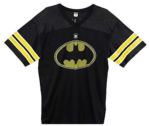 DC Comics Batman Mens Football Jersey Black Extra Large