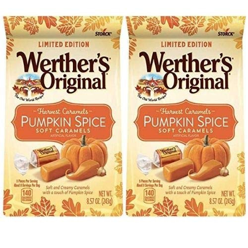 Werthers Original Pumpkin Spice Soft Caramels 8_57 Oz Pack of 2_ Fall Harvest Caramels