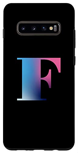 Galaxy S10 Gradient Monogram Capital Letter F Case