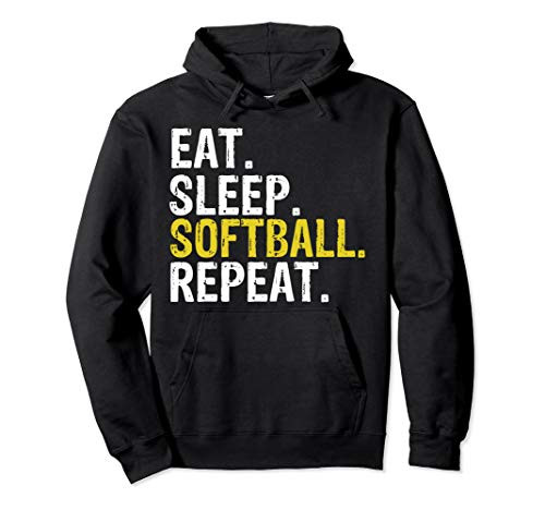 Eat Sleep Softball Repeat Sport Gift Pullover Hoodie