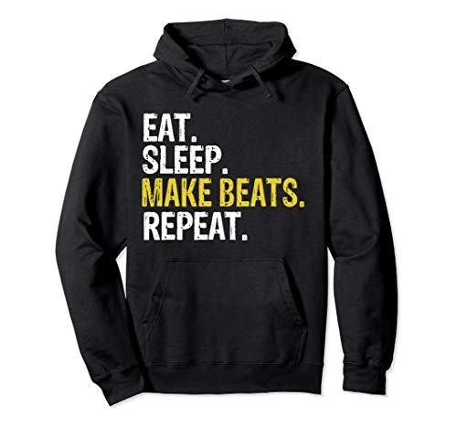 Eat Sleep Make Beats Repeat Music Gift Pullover Hoodie