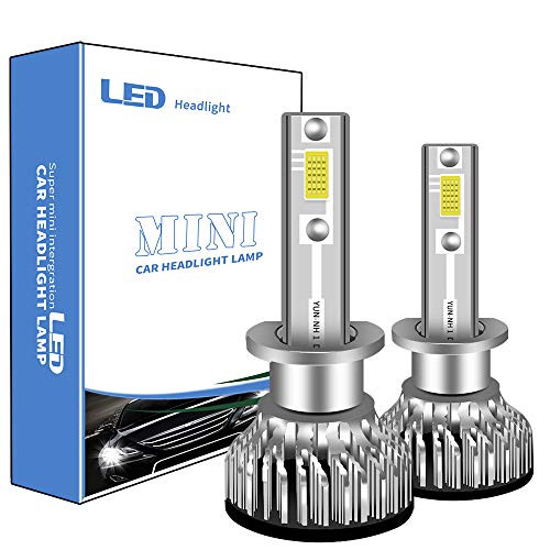 Sidaqi H1 LED Headlight Bulbs Xenon White 6000K HighLow Beam Car LED Headlight Conversion Kit 8000LM Extremely Bright