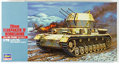 Hasegawa 172 Scale 20mm Flakpanzer IV Wirbelwind - Plastic Model Building Kit  31148