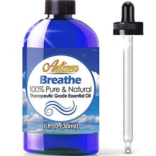 Artizen Breathe Blend Essential Oil (100% PURE & NATURAL - UNDILUTED) Therapeutic Grade - Huge 1oz Bottle - Perfect for Cold, Flu, Cough, Allergy, Congestion, and Sinus Relief Artizen Breathe Blend Essential Oil (100% PURE & NATURAL - UNDILUTED) Therapeutic Grade - Huge 1oz Bottle - Perfect for Cold, Flu, Cough, Allergy, Congestion, and Sinus Relief