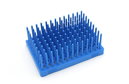 Heathrow Scientific HS24312B Peg Tube Rack 96 Wells Polypropylene 10 to 13 mm Blue Pack of 2