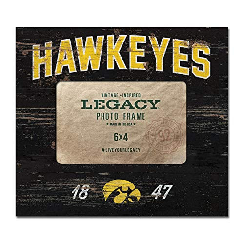 NCAA Legacy Iowa Hawkeyes 4 x 6 Picture Frame - Center 8x9 One Size Custom