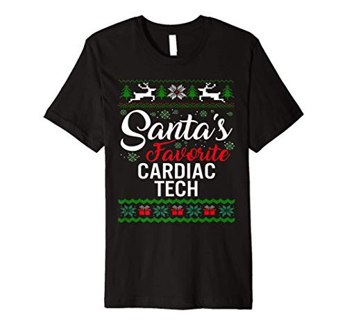 Santas Favorite Cardiac Tech Christmas Ugly Family Premium T-Shirt