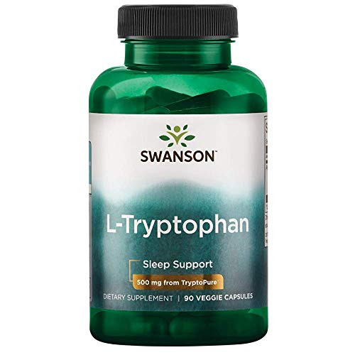 Swanson Amino Acid L-Tryptophan Tryptopure 100 Pure Pharmaceutical Grade 500 Milligrams 90 Veg Capsules