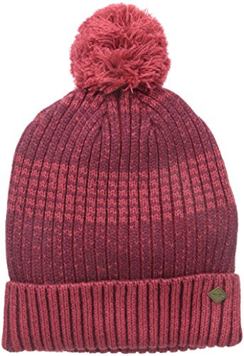 San Diego Hat Co_ Mens Marled Yarn Beanie Hat with Cuff Pom Red One Size