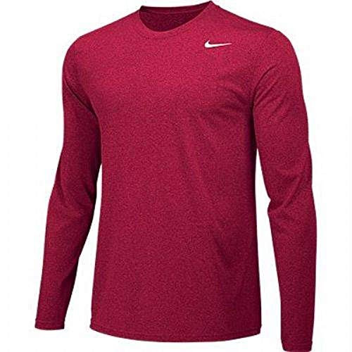 Nike Boys Legend Long Sleeve Athletic T-Shirt Red Youth X-Large