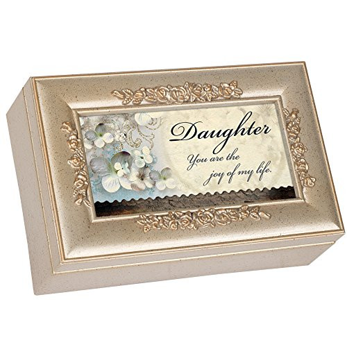 Cottage Garden Daughter You are The Joy Silvertone Embossed Floral Jewelry Music Box Plays You Light Up My Life Cottage Garden Daughter You are The Joy Silvertone Embossed Floral Jewelry Music Box Plays You Light Up My Life