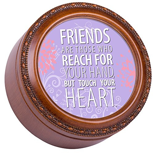 Cottage Garden Friend Reaches for Your Hand Woodgrain Rope Trim Jewelry Music Box Plays What Friends are for Cottage Garden Friend Reaches for Your Hand Woodgrain Rope Trim Jewelry Music Box Plays What Friends are for
