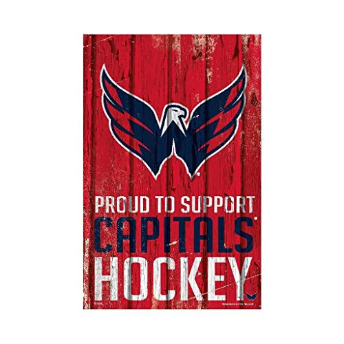 WinCraft NHL Washington Capitals SignWood Proud to Support Design Team Color 11x17