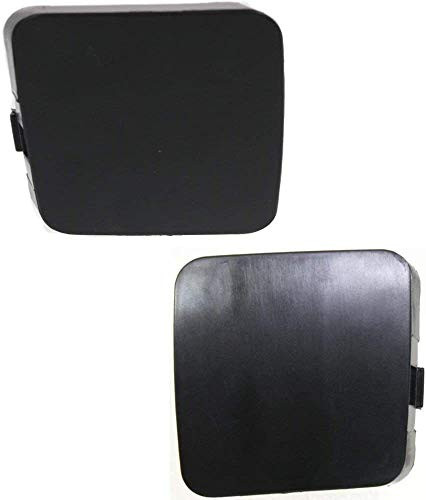 I-Match Auto Parts Driver and Passenger Side Front Bumper Tow Hook Cover Replacement for 2009-2012 Toyota RAV4 Limited TO1029100 TO1029101 5328642929 5328542928 Black Set of 2