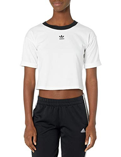 adidas Originals womens Crop Top White Small
