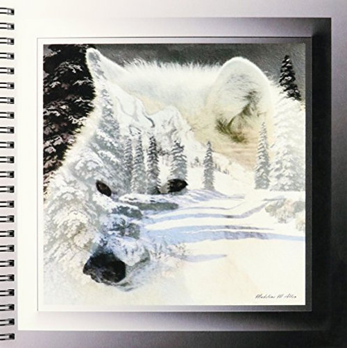 3dRose db-26660-1 Spirit of The Wilderness White Wolf-Drawing Book 8 by 8-Inch