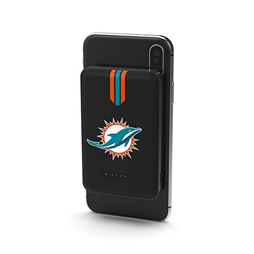 NFL Miami Dolphins Wireless Powerbank with 2 USB Ports Team Color NFL Miami Dolphins Wireless Powerbank with 2 USB Ports Team Color