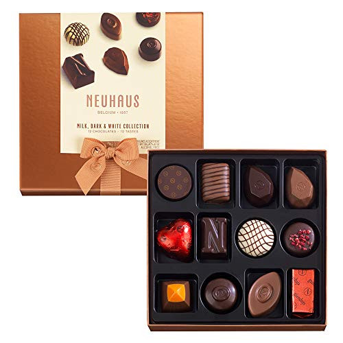 Neuhaus Belgian Chocolate Exclusive Collection Gourmet Milk Dark White Chocolate Assortment Gift Box Premium Chocolate Gift Box Gourmet Chocolate Pralines Gift 12 count Neuhaus Belgian Chocolate Exclusive Collection Gourmet Milk Dark White Chocolate Assortment Gift Box Premium Chocolate Gift Box Gourmet Chocolate Pralines Gift 12 count