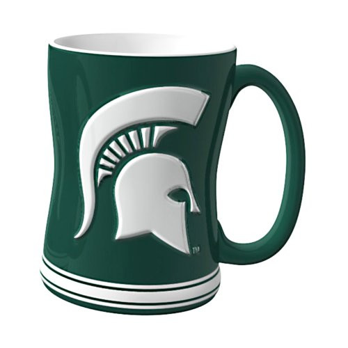 NCAA Michigan State Spartans Sculpted Relief Mug 14-Ounce