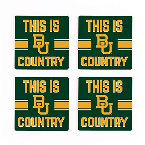 This is Baylor University NCAA 4 x 4 Absorbent Ceramic Coasters Pack of 4
