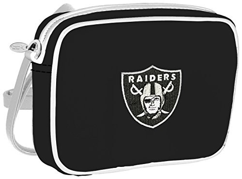 NFL Oakland Raiders Fashion Style Crossbody Purse- Embroidered Logo