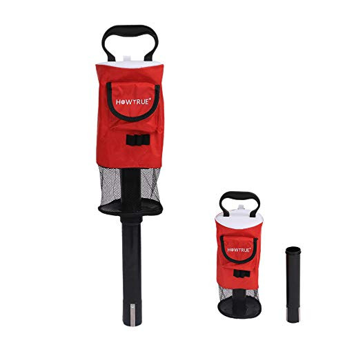 HOW TRUE Portable Shag Bag Golf Ball Pick Up Golf Ball Retriever Red